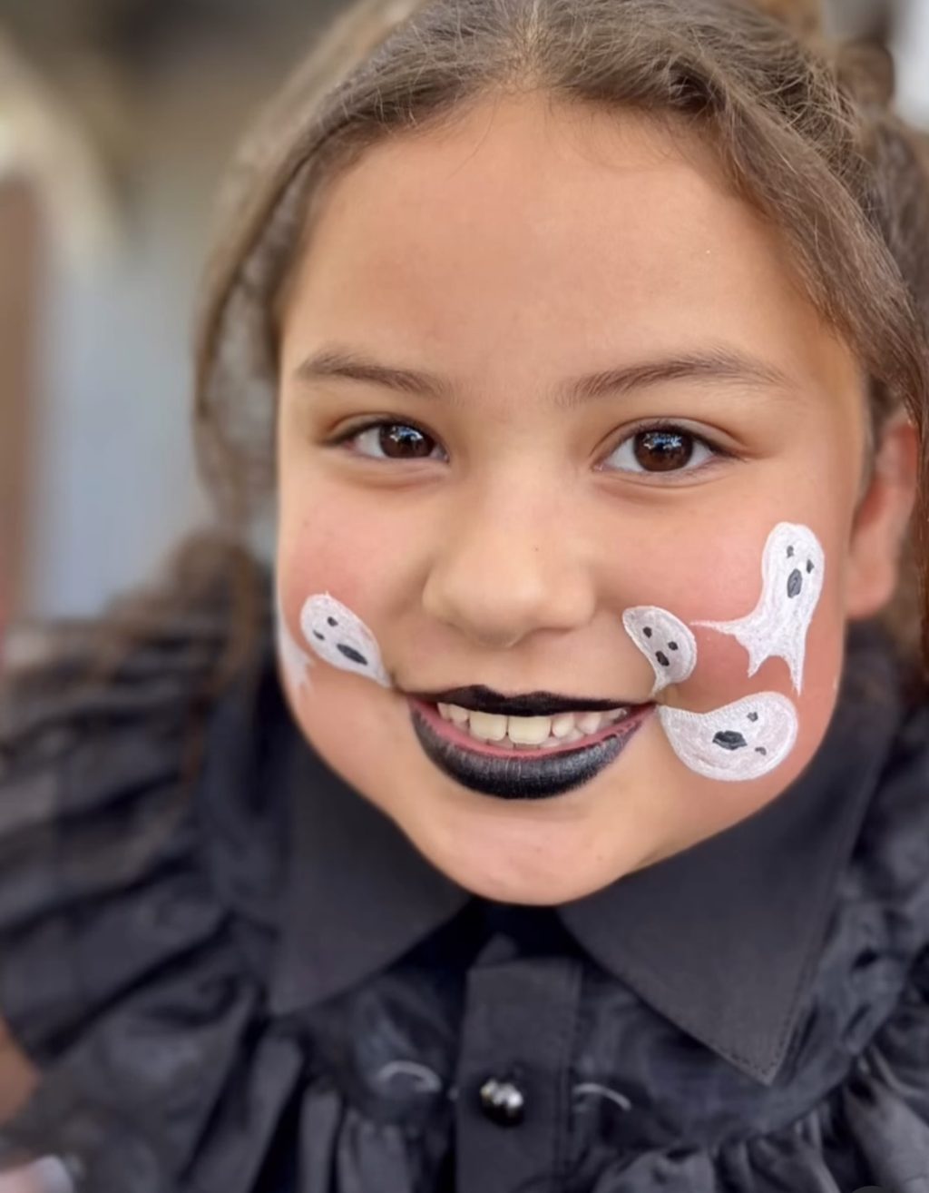 Halloween Ghost Cheek Art by Happy Faces LA.