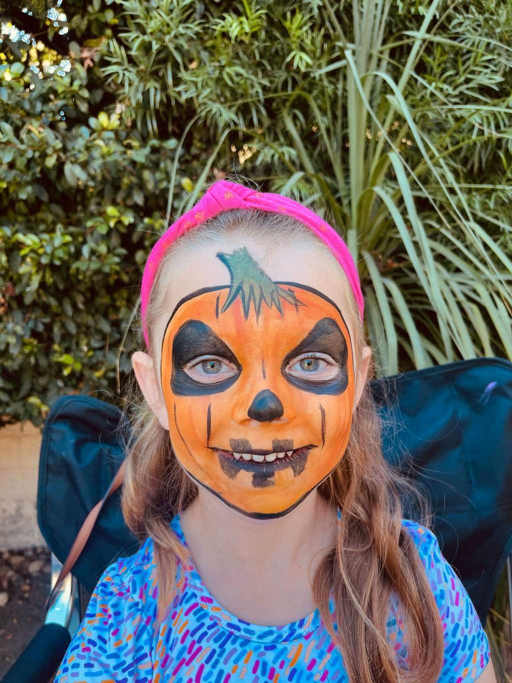 Halloween Jack-o-Lantern Full-Face Design by Happy Faces LA.